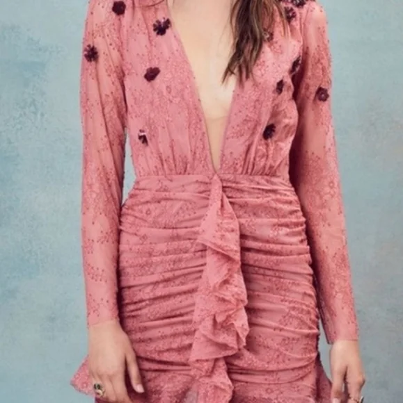 🍋For Love and Lemons Daisy Lace Mini Dress - Picture 15 of 16